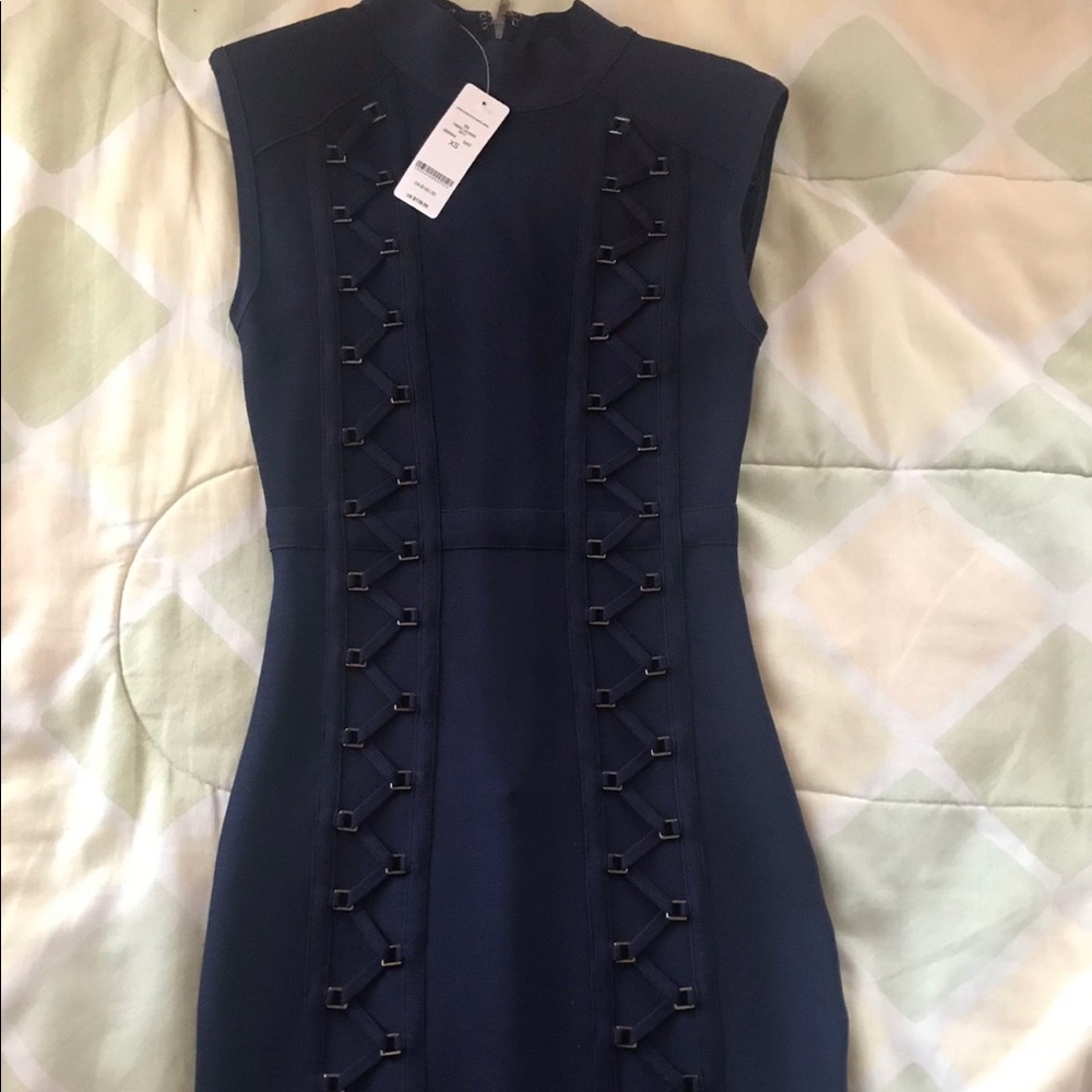BeBe Lace up Bandage Dress